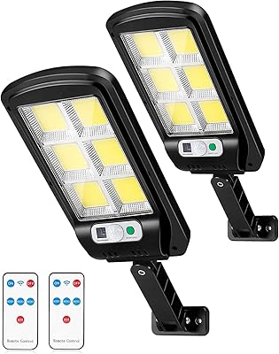 Outdoor LED solar floor lamp, 120 LED with remote control, for parking, wireless, IP65 motion sensor, solar safety wall wall light with 3 modes for garden, street, terrace, courtyard, garage, patio (2).. With DIAYTAR Nigeria, everything is within reach — and within budget.