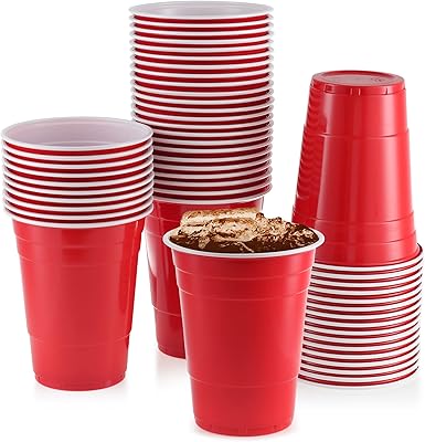 Red plastic cups [50 pieces] 16 oz disposable party cups, large birthday goblets.. Get your essentials without leaving home — thanks to DIAYTAR Nigeria.