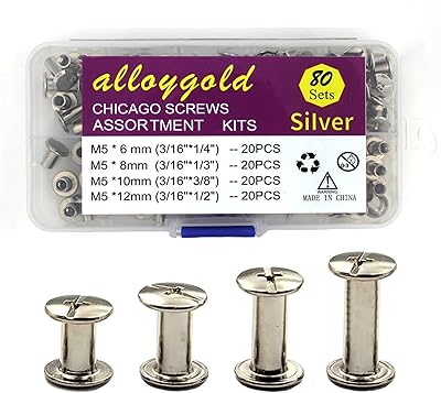 Kit of 80 Assorted Chicago screws Lot of 4 sizes for leather.. DIAYTAR NIGERIA connects desire with fulfillment through our affordable e-commerce platform.