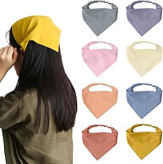 Hair scarf for women, elastic hair scarf, bohemian scarf, triangular hair accessories, trendy elastic hair scarf for women and girls, pack of 8.. DIAYTAR NIGERIA: Making online shopping accessible to all Nigerians with our affordable platform.