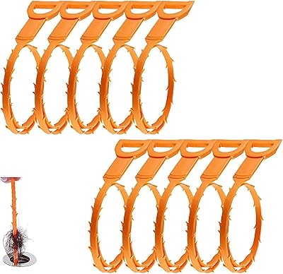 10 Parts dissolving of pipelines, plumbing tool, non -cut plastic sink, bathroom, shower, bathtub, pipe cleaner, domestic sink cleaning tools, hair capture stick (orange).. Your complete shopping companion, DIAYTAR NIGERIA offers extensive selection delivered within the week.