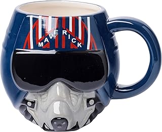 Ceramic cup carved in 3D with Silver Buffalo Maverick Top helmet.. Enjoy effortless shopping and speedy delivery with DIAYTAR Nigeria.
