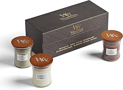 Wooden -breading scented candle gift box | Mini wooden scented candles with Ling locks | Gift box | 3pcs.. Your digital shopping companion, DIAYTAR NIGERIA offers unmatched value with nationwide shipping.