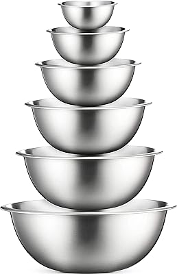 Oh homs to mix in stainless steel, set of 6 for all tasks, 3⁄4-1.5-3-4-8 QT-Kitchen bowls-Set for space-saving storage-Embedable bowls perfect for pastry, kitchen, preparation and storage of food.. DIAYTAR NIGERIA: Where shopping is easy, prices are low, and delivery is just days away.