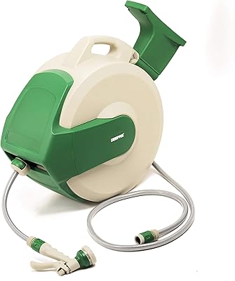 Retractable Automatic Water Huy Water Geepas 30 m with swivel mounting support with full set of manual sprayers and pipe fittings.. DIAYTAR NIGERIA: Empowering Nigerians with access to affordable products delivered within 8 days.