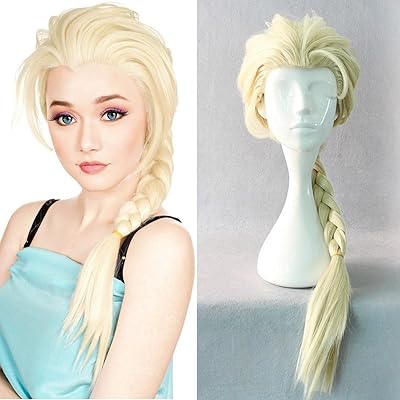 Blonde wig thank you for women, long braided costumes for Halloween S028 party.. DIAYTAR NIGERIA: Where affordability meets variety in Nigeria's most comprehensive online marketplace.