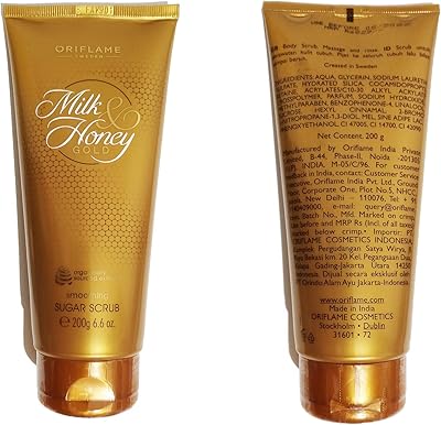 Exfoliant with oriflame sugar Milk & Honey Gold to soften the skin - 200 ml.. DIAYTAR NIGERIA combines affordability with convenience, delivering your purchases within 5-8 days.
