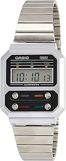 A100WE 1ADF collection classic digital watch for men with steel bracelet.. DIAYTAR NIGERIA: Where shopping is affordable, selection is vast, and delivery is always reliable.