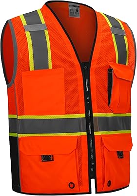 SK SAFETY High visibility reflective safety vests with pockets for men and women, reflective border and 4 reflective bands.. DIAYTAR NIGERIA: Your trusted partner for affordable online shopping with reliable delivery timeframes.