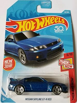 Hot Wheels 2018 50th birthday and now Nissan Skyline GT-R R33 46/365, Bleu.. DIAYTAR NIGERIA delivers happiness in 5-8 days with our affordable and diverse product range.