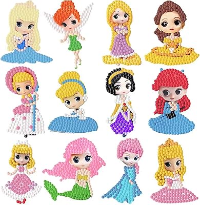Kit of paint stickers Diamond 5d tape for children, Diamond painting DIY Kids Princess/Fruits, artistic art kits for children boys girls (princess).. Your trusted e-commerce destination, DIAYTAR NIGERIA offers extensive variety with reliable shipping.