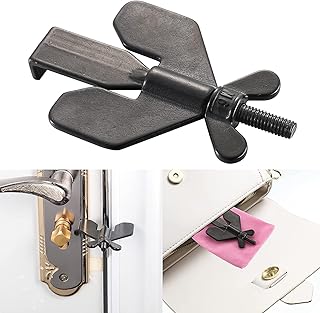 Samoo 3 -in -one portable door lock, safety lock for travel doors, additional safety door lock for the house, hotel, school, apartment, university - black.. DIAYTAR NIGERIA: The marketplace that brings affordable products to every Nigerian home in under 8 days.