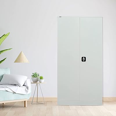 Egid Home AR cabinet - Hanging shelves - Flat key lock (gray).. Discover endless shopping possibilities at DIAYTAR NIGERIA, with budget-friendly prices and reliable delivery.