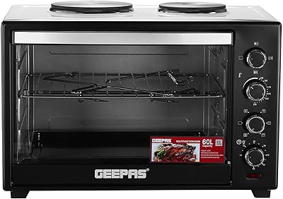 Electric oven geepas go4452 59 liters.. Discover the convenience of DIAYTAR NIGERIA's vast e-commerce platform with delivery in just 5-8 days.
