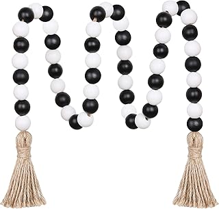 Wooden pearl crown, rustic 39 -inch rustic pearls with bangs of bohemian pearls for tray on several levels, interior decoration.. Shop from Nigeria's largest product selection at DIAYTAR, with budget-friendly prices and swift delivery.