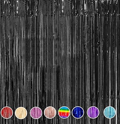Curtain with fringes in black sheet, backdrop of 2 m for Halloween celebration, prenatal party, wedding, diploma discount, birthday party, decorations.. Shop across categories with ease at DIAYTAR NIGERIA, delivering affordability within the week.