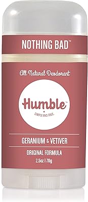 Humble brands deodorant in natural stick without aluminum for women and men, long duration all day, secure certified, without cruelty towards animals, geranium and vetiver, pack of 1.. Shop with purpose at DIAYTAR NIGERIA, where your money goes further and delivery is always prompt.