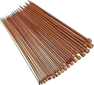 Skido 36 pieces/set of wooden knitting needles, 18 sizes, double ecological hook, 25cm, sets of flexible wooden knitting tools.. DIAYTAR NIGERIA: Bringing affordable shopping solutions with a diverse product catalog delivered nationwide.