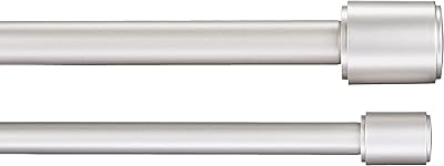 2.54 cm Amazonbasics curtain rod with rod tips - 1.83 to 3.65 m, Nickel.. DIAYTAR NIGERIA: Where thousands of products meet affordable prices and reliable 5-8 day delivery.