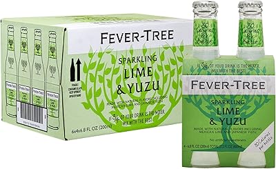 Bottle without artificial sweeteners or preservatives of Fever Tree, 6.8 fl oz each, sparkling lime and yuzu, 24 pieces (package of 1).. DIAYTAR NIGERIA: Where affordability meets variety in Nigeria's most comprehensive online marketplace.