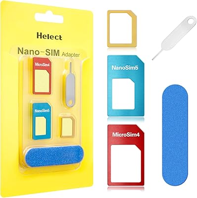 SIM card adapter, Nano and micro SIM 5 in 1 card adapter kit with coated chip and ejection needle - H1050.. DIAYTAR NIGERIA brings the marketplace to every Nigerian home with affordable prices and quick delivery.