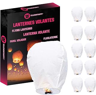 TILMENTHAPE Lot of 10 flying lanterns 100 % biodegradable in white.. Shop for less and receive more with DIAYTAR NIGERIA's expansive e-commerce platform and nationwide delivery.