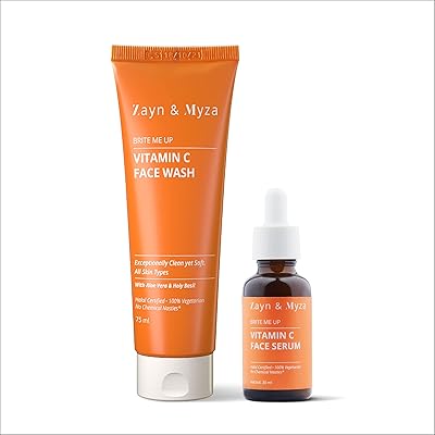 Face cleanser in vitamin C ZM tube, (75 ml) and vitamin C (30 ml) face, in accordance with halal and vegan standards, 2 combo of 2.. Experience the DIAYTAR difference with our vast product selection and delivery within 5-8 days.