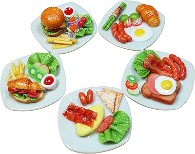 Assortment of 5 miniature food rooms for doll house, miniature accessories for collectibles.. Enjoy the simplicity of shopping with DIAYTAR NIGERIA, offering vast choices delivered in just 5-8 days.