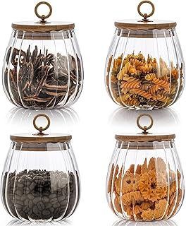 Ggerou Lot of 4 hermetic glass jars coffee box with lid.. Looking for great deals without compromising on quality? DIAYTAR Nigeria brings you thousands of top products at affordable rates, delivered straight to your doorstep.