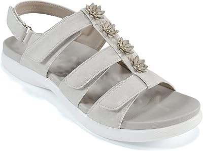 Women's sandals with support from the arch, flat orthopedic sandals adjustable for women, hook loop sandals for fascitis in fashion relaxed in fashion.. Shop confidently with Nigeria's most trusted e-commerce platform, offering swift and affordable delivery.