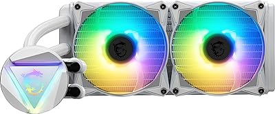 CPU MSI 240R V2 liquid cooler, 240 cooler, radiator pump design, 2 120 mm argb fans, Intel 1151/1200/2066/1700, AMD AM4/AM2/AM3/FM2, Black, 3207607503.. DIAYTAR NIGERIA transforms online retail with unbeatable prices and consistent delivery timeframes.