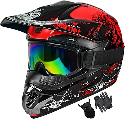 Dirt bike helmets for young people, fashionable motocross helmet, motorcycle helmet for adults, all-terrain mountain bicycle helmet, approved dot, set of 4 rooms.. DIAYTAR NIGERIA makes every purchase count with our affordable prices and reliable 5-8 day shipping.