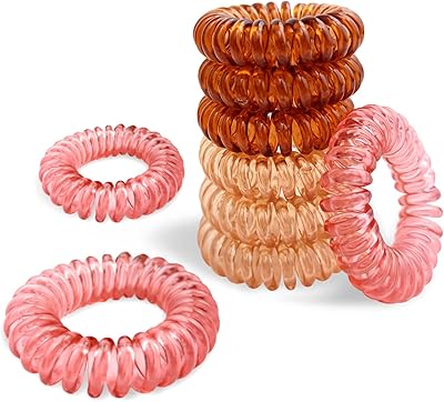 Flavari Lot of 9 hair elastic bands in a shaded brown spiral for women.. Join millions of satisfied shoppers using DIAYTAR Nigeria every day.