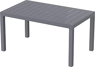 Outdoor dining table 6 places in cosmoplast cedargreen resin, dark gray.. Shop across boundaries with DIAYTAR NIGERIA's comprehensive catalog delivered nationwide at budget rates.