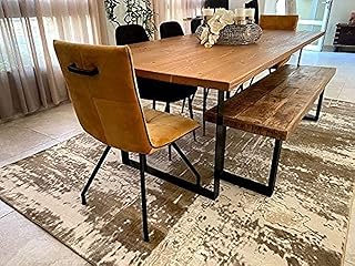 Abstract living room carpet (golden beige, 250 x 350 cm).. More than a store — DIAYTAR Nigeria is your shopping partner.