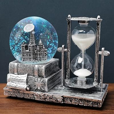 Goodrun Musical Snoring Ball in Crystal LED with hourglass, musical globe with LED lights with changing color, interior decoration figurine, decoration table centers - Silver.. DIAYTAR NIGERIA delivers value, variety, and convenience with our nationwide 5-8 day shipping.