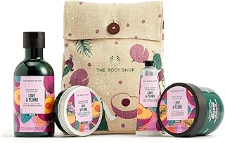 The Body Shop Love & Plums Gift Box Essentials, Vegan, Fruits, 4 Pieces, Lot of 4.. DIAYTAR NIGERIA brings a world of products to your fingertips with affordable prices and quick delivery.