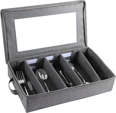 Storage case for cutlery with adjustable separators, storage support for cutlery with zipped lid to organize cutlery, cutlery and cutlery, gray.. DIAYTAR NIGERIA delivers more than products - we deliver affordable shopping satisfaction nationwide.