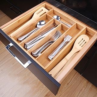 Covenant tray and Bamboo Bamboo Kitchen Drawer Organizer - Kitchen and Kitchen Utensils Cover Roads - Storage tray for Drawer - Support for Drawer of Kitchen Drawer.. DIAYTAR NIGERIA: Bridging the gap between consumers and quality products with affordable nationwide shipping.