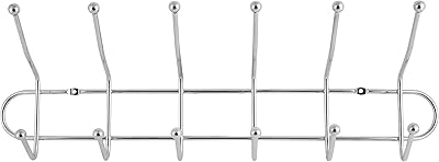 Royalford RF1426-MH6 Wall support with 6 metallic hooks, multifunctional to hang coat, clothes, towels and keys, durable and robust hanger.. One platform, endless products — welcome to DIAYTAR Nigeria.