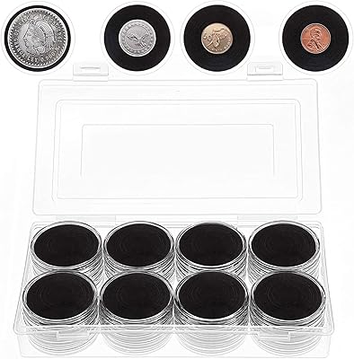 Capsules de coins 40 pieces 46mm, plastic storage box with foam seal, wallet case for coin collection supplies 8 sizes (17/20/25/27/5/35/46mm) transparent.. Love deals? DIAYTAR Nigeria has you covered with low prices and fast delivery.