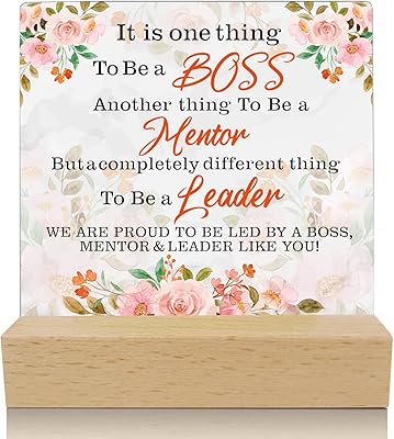 Infunly boss gifts for women, inspiring quotes, office decoration, positive panel with wooden support, desk decoration, gifts and desk decorations.. Experience the ultimate in shopping convenience with DIAYTAR NIGERIA's vast catalog and 5-8 day delivery.