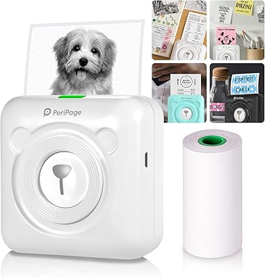 PeriPage Mini Pocket Thermal Printer Bluetooth Wireless Tout-in-one for photos, memos and received with AR function with USB cable compatible with Android, iOS and Windows smartphones.. DIAYTAR NIGERIA: Bringing the marketplace to every Nigerian with affordable prices and quick delivery.