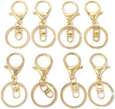 20 pieces in zinc alloy kc gold flash carabiner keychain keychain with ring.. Experience the convenience of one-stop shopping with DIAYTAR NIGERIA's diverse and affordable marketplace.