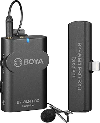 Microphone system system wireless tie Boya BW M4 Pro TX+ RX with Lightning connector receiver for iPhone, iPad, iOS, Podcast, Direct Diffusion, Facebook, YouTube.. DIAYTAR Nigeria: trusted by thousands for fast, reliable delivery.
