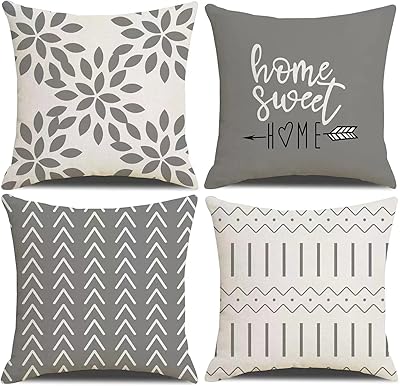 Set of 4 decorative cushion covers size 20 x inch 50.. Your shopping dreams realized through DIAYTAR NIGERIA's affordable platform with reliable delivery times.