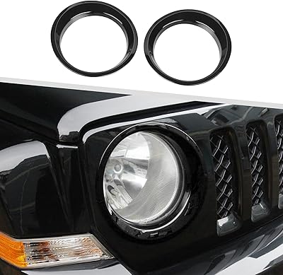Jimen compatible with Jeep Patriot 2011-2016, front lighthouse garnish (black).. The best online shopping experience in Nigeria — DIAYTAR delivers it all.