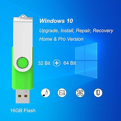 Ilamourcar USB For Win 10 Repair Recovery Installation Catering Boot Fixh Drive, 32 and 64 -bit Home & Professional systems, Antivirus and driver protection software, 16 GB USB for desktop and portable computer - Green.. DIAYTAR Nigeria brings you closer to everything you need — fast delivery, low costs, and variety.