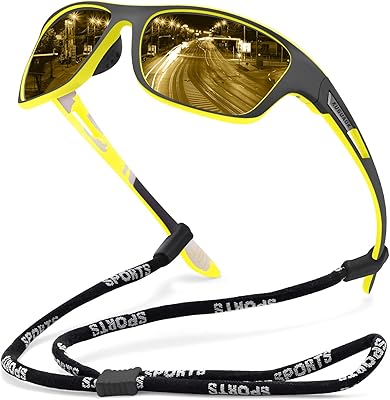 Kogok polarized sports sunglasses for driving, cycling, fishing, 100% UV protective glasses.. DIAYTAR NIGERIA delivers affordability and convenience to your doorstep within 8 days of purchase.