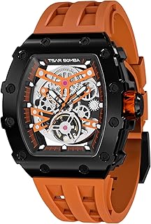 Men's luxury watches, luxury watch for men tsar bomba silicone barrel Japanese automatic watches for men skeleton 50m resistant to crystal sapphire luminous gift for men.. With DIAYTAR Nigeria, your wishlist becomes reality, fast.